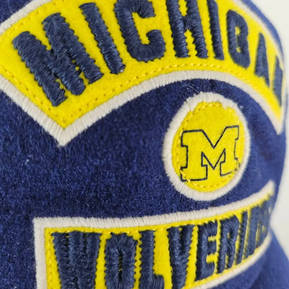 Mitchell & Ness Michigan Wolverines Meshback Fitted Cap Hat‎ | L - XL
